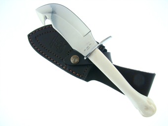 HR-1000DBJ DEER BONE JOINT BOWIE W/SH 9.75" [Hen & Rooster]