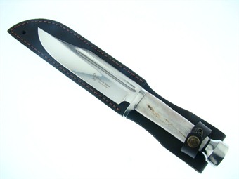 HR-5017PS H&R PLSHED STAG BOWIE W/SH 10.75 [Hen & Rooster]