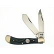 14-096BWG LITTLE SADDLEHORN BLK WRMGRV3.25 [Frost Cutlery • Pocket Knives]