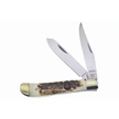 212-DS HEN&ROOSTER DEERSTAG 3 1/2"CARBN [Hen & Rooster • Pocket Knives]