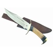 GW-3472BRB/B BOWIE BRWN BN/BUFF HRN W/SH [Chipaway Cutlery • Fixed Blades • Bowies]