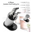HRI-042 H&R 5PC KITCHEN SET W/SS BLOCK [Hen & Rooster Int'l • Kitchen Sets]