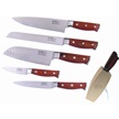 HRI-043 H&R 5PC KITCHEN SET W/WD BLOCK [Hen & Rooster Int'l • Kitchen Sets]