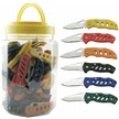 JAR72 72PC.ASSORTED POCKET KNIVES/JAR [Frost Cutlery • Tacticals • Lightweight]