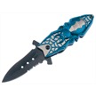 KS0702-3 SPIDER SNAP  BLUE METALLIC [Frost Cutlery • Tacticals]