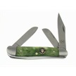 L7-195GSB/3 SWAYBACK 3-BLD GREEN SB 2 7/8" [Lucky 7 • Pocket Knives]