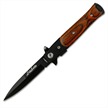 YC-438WB 4.25" BLK BLD FLDR. W/WOOD HDL [Frost Cutlery • Tacticals • Snapshots]