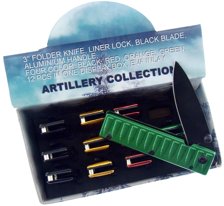 Frost Cutlery 3" 12PC ALUM FOLDING KNIFE SET (TR3209)