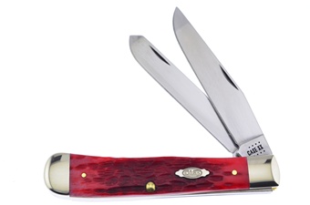 Case Trapper Dark Red Jig Bone.6254cv