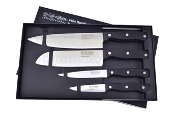 4 Piece Kitchen Set w/420 Stainless Steel Blades