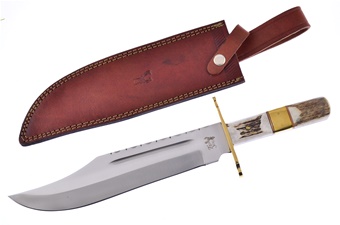 Trophy Stag Bowie w/Sheath 16